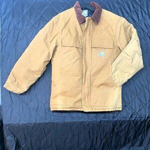 Vintage Carhartt Chore Jacket Coat Brown Duck Color Lined Canvas M